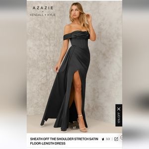 NWT black azazie dress bridesmaid formal wedding dress